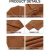 image:imageRuncati Mens Shawl Collar Cardigan Sweater Cable Knit Button Down Winter Chunky Sweaters with PocketsBrown