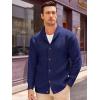 image:imageRuncati Mens Shawl Collar Cardigan Sweater Cable Knit Button Down Winter Chunky Sweaters with PocketsNavy