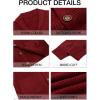 image:imageRuncati Mens Shawl Collar Cardigan Sweater Cable Knit Button Down Winter Chunky Sweaters with PocketsWine Red