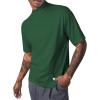 image:imageMens Mock Turtleneck T Shirts Short Sleeve Cotton Basic Undershirt Relaxed Fit Lightweight Solid Pullover TopsArmy Green