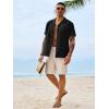 image:imageRuncati Mens Button Down Shirt Short Sleeve Cuban Casual Shirts Summer Beach Vacation Wedding Tops with PocketBlack