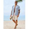 image:imageRuncati Mens Button Down Shirt Short Sleeve Cuban Casual Shirts Summer Beach Vacation Wedding Tops with PocketLight Blue