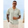 image:imageRuncati Mens Button Down Shirt Short Sleeve Cuban Casual Shirts Summer Beach Vacation Wedding Tops with PocketMint