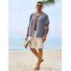 image:imageRuncati Mens Button Down Shirt Short Sleeve Cuban Casual Shirts Summer Beach Vacation Wedding Tops with PocketNavy