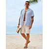 image:imageRuncati Mens Button Down Shirt Short Sleeve Cuban Casual Shirts Summer Beach Vacation Wedding Tops with PocketSky Blue