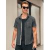 image:imageRuncati Mens Linen Button Down Shirts Casual Short Sleeve Shirt Summer Beach Wedding Tops with PocketBlack