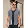image:imageRuncati Mens Linen Button Down Shirts Casual Short Sleeve Shirt Summer Beach Wedding Tops with PocketGrey