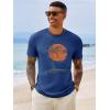 image:imageRuncati Mens Short Sleeve TShirts Crew Neck Casual Shirt Summer Beach Palm Tree Vintage Hawaiian TeesNavy