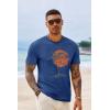 image:imageRuncati Mens Short Sleeve TShirts Crew Neck Casual Shirt Summer Beach Palm Tree Vintage Hawaiian TeesNavy