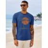 image:imageRuncati Mens Short Sleeve TShirts Crew Neck Casual Shirt Summer Beach Palm Tree Vintage Hawaiian TeesNavy