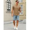 image:imageRuncati Mens Short Sleeve TShirts Crew Neck Casual Shirt Summer Classic Basic Lightweight Fashion TeesBrown