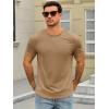 image:imageRuncati Mens Short Sleeve TShirts Crew Neck Casual Shirt Summer Classic Basic Lightweight Fashion TeesBrown