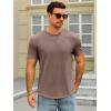 image:imageRuncati Mens Short Sleeve TShirts Crew Neck Casual Shirt Summer Classic Basic Lightweight Fashion TeesCoffee
