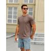 image:imageRuncati Mens Short Sleeve TShirts Crew Neck Casual Shirt Summer Classic Basic Lightweight Fashion TeesCoffee