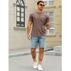 image:imageRuncati Mens Short Sleeve TShirts Crew Neck Casual Shirt Summer Classic Basic Lightweight Fashion TeesCoffee