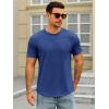 image:imageRuncati Mens Short Sleeve TShirts Crew Neck Casual Shirt Summer Classic Basic Lightweight Fashion TeesDark Blue