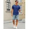 image:imageRuncati Mens Short Sleeve TShirts Crew Neck Casual Shirt Summer Classic Basic Lightweight Fashion TeesDark Blue