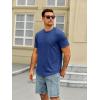 image:imageRuncati Mens Short Sleeve TShirts Crew Neck Casual Shirt Summer Classic Basic Lightweight Fashion TeesDark Blue