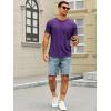 image:imageRuncati Mens Short Sleeve TShirts Crew Neck Casual Shirt Summer Classic Basic Lightweight Fashion TeesFuchsia