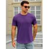 image:imageRuncati Mens Short Sleeve TShirts Crew Neck Casual Shirt Summer Classic Basic Lightweight Fashion TeesFuchsia