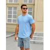 image:imageRuncati Mens Short Sleeve TShirts Crew Neck Casual Shirt Summer Classic Basic Lightweight Fashion TeesSky Blue