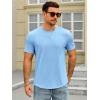 image:imageRuncati Mens Short Sleeve TShirts Crew Neck Casual Shirt Summer Classic Basic Lightweight Fashion TeesSky Blue