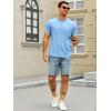 image:imageRuncati Mens Short Sleeve TShirts Crew Neck Casual Shirt Summer Classic Basic Lightweight Fashion TeesSky Blue