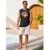 image:imageRuncati Mens Casual Tank Tops Graphic Printed Workout Muscle Sleeveless Shirt Crewneck Summer Beach Hawaiian Vintage T ShirtsBlack