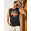 image:imageRuncati Mens Casual Tank Tops Graphic Printed Workout Muscle Sleeveless Shirt Crewneck Summer Beach Hawaiian Vintage T ShirtsBlack