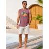 image:imageRuncati Mens Casual Tank Tops Graphic Printed Workout Muscle Sleeveless Shirt Crewneck Summer Beach Hawaiian Vintage T ShirtsBurgundy