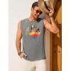 image:imageRuncati Mens Casual Tank Tops Graphic Printed Workout Muscle Sleeveless Shirt Crewneck Summer Beach Hawaiian Vintage T ShirtsGrey