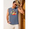 image:imageRuncati Mens Casual Tank Tops Graphic Printed Workout Muscle Sleeveless Shirt Crewneck Summer Beach Hawaiian Vintage T ShirtsNavy