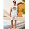 image:imageRuncati Mens Casual Tank Tops Graphic Printed Workout Muscle Sleeveless Shirt Crewneck Summer Beach Hawaiian Vintage T ShirtsWhite