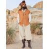 image:imageRuncati Mens Medieval Renaissance Pants Viking Navigator Baggy Harem Pants Pirate Halloween Retro Costume TrousersApricot