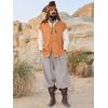 image:imageRuncati Mens Medieval Renaissance Pants Viking Navigator Baggy Harem Pants Pirate Halloween Retro Costume TrousersKhaki