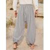 image:imageRuncati Mens Medieval Renaissance Pants Viking Navigator Baggy Harem Pants Pirate Halloween Retro Costume TrousersKhaki