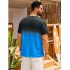 image:imageRuncati Mens Short Sleeve TShirts Casual Graphic Gradient Printed Tee Crewneck Summer Beach Hawaiian Vintage ShirtsBlue
