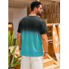 image:imageRuncati Mens Short Sleeve TShirts Casual Graphic Gradient Printed Tee Crewneck Summer Beach Hawaiian Vintage ShirtsLake Green