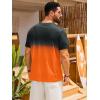 image:imageRuncati Mens Short Sleeve TShirts Casual Graphic Gradient Printed Tee Crewneck Summer Beach Hawaiian Vintage ShirtsOrange