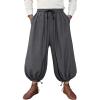 image:imageRuncati Mens Medieval Renaissance Pants Viking Navigator Baggy Harem Pants Pirate Halloween Retro Costume TrousersDark Grey
