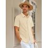 image:imageRuncati Mens Cuban Guayabera Shirt Short Sleeve Button Down Shirts Casual Linen Summer Beach Vacation TopsApricot