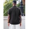 image:imageRuncati Mens Cuban Guayabera Shirt Short Sleeve Button Down Shirts Casual Linen Summer Beach Vacation TopsBlack