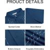 image:imageRuncati Mens Cuban Guayabera Shirt Short Sleeve Button Down Shirts Casual Linen Summer Beach Vacation TopsDark Blue