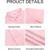 image:imageRuncati Mens Cuban Guayabera Shirt Short Sleeve Button Down Shirts Casual Linen Summer Beach Vacation TopsPink