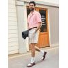 image:imageRuncati Mens Cuban Guayabera Shirt Short Sleeve Button Down Shirts Casual Linen Summer Beach Vacation TopsPink