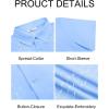 image:imageRuncati Mens Cuban Guayabera Shirt Short Sleeve Button Down Shirts Casual Linen Summer Beach Vacation TopsSky Blue