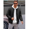 image:imageRuncati Mens Bomber Jacket Casual Lightweight Varsity Jackets Waffle Full Zip CoatBlack