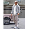 image:imageRuncati Mens Bomber Jacket Casual Lightweight Varsity Jackets Waffle Full Zip CoatLight Gray
