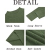 image:imageRuncati Mens Mock Turtleneck Sweater Slim Fit Casual Ribbed Knitted Pullover Fall Winter Basic Warm SweatersArmy Green