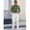 image:imageRuncati Mens Mock Turtleneck Sweater Slim Fit Casual Ribbed Knitted Pullover Fall Winter Basic Warm SweatersArmy Green